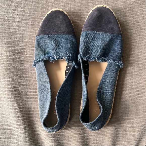 M. Gemi Denim Suede Espadrille Flats 40 - Picture 2 of 9